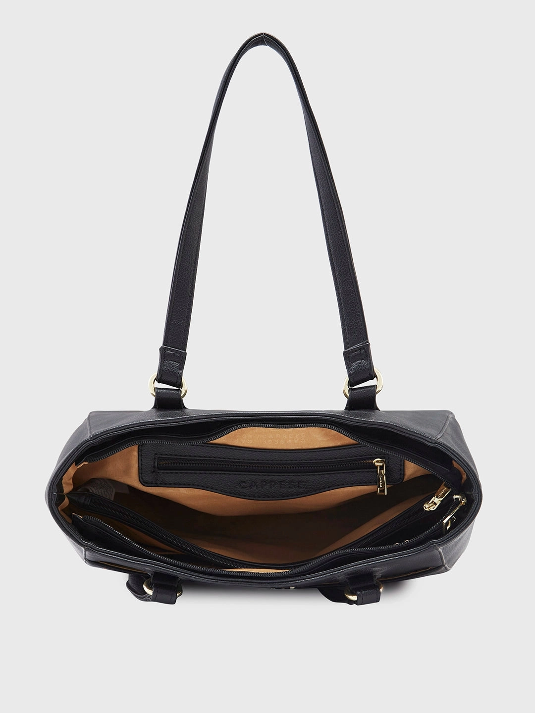 Caprese Erica Medium Floral Black Tote Bag