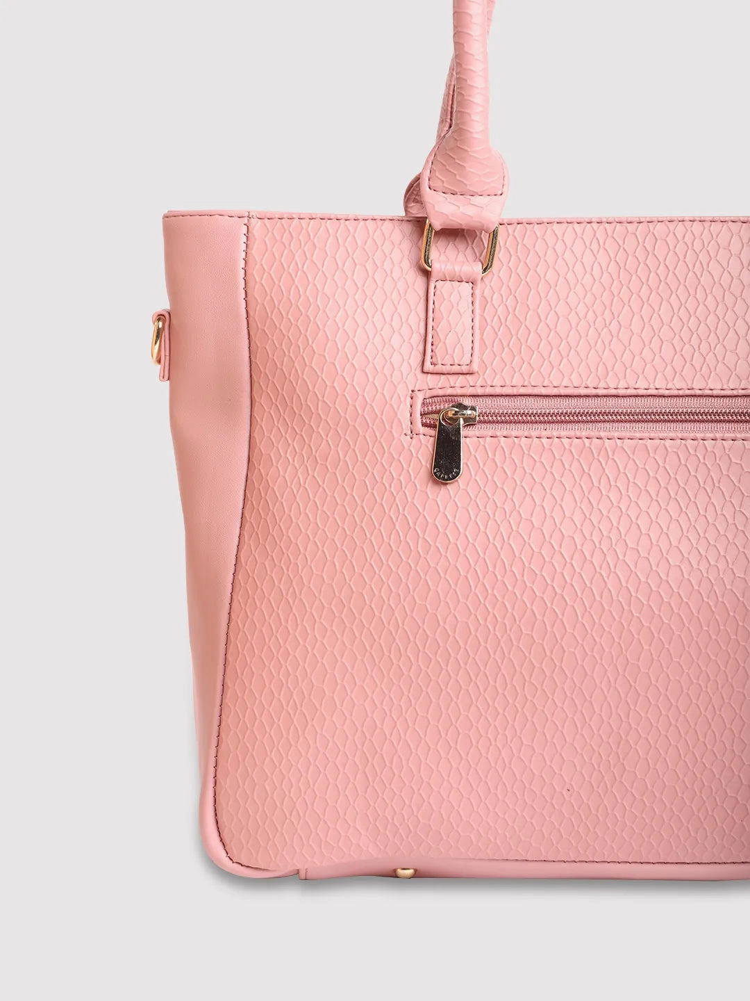 Caprese Fiona Large Light Pink Office Tote Bag