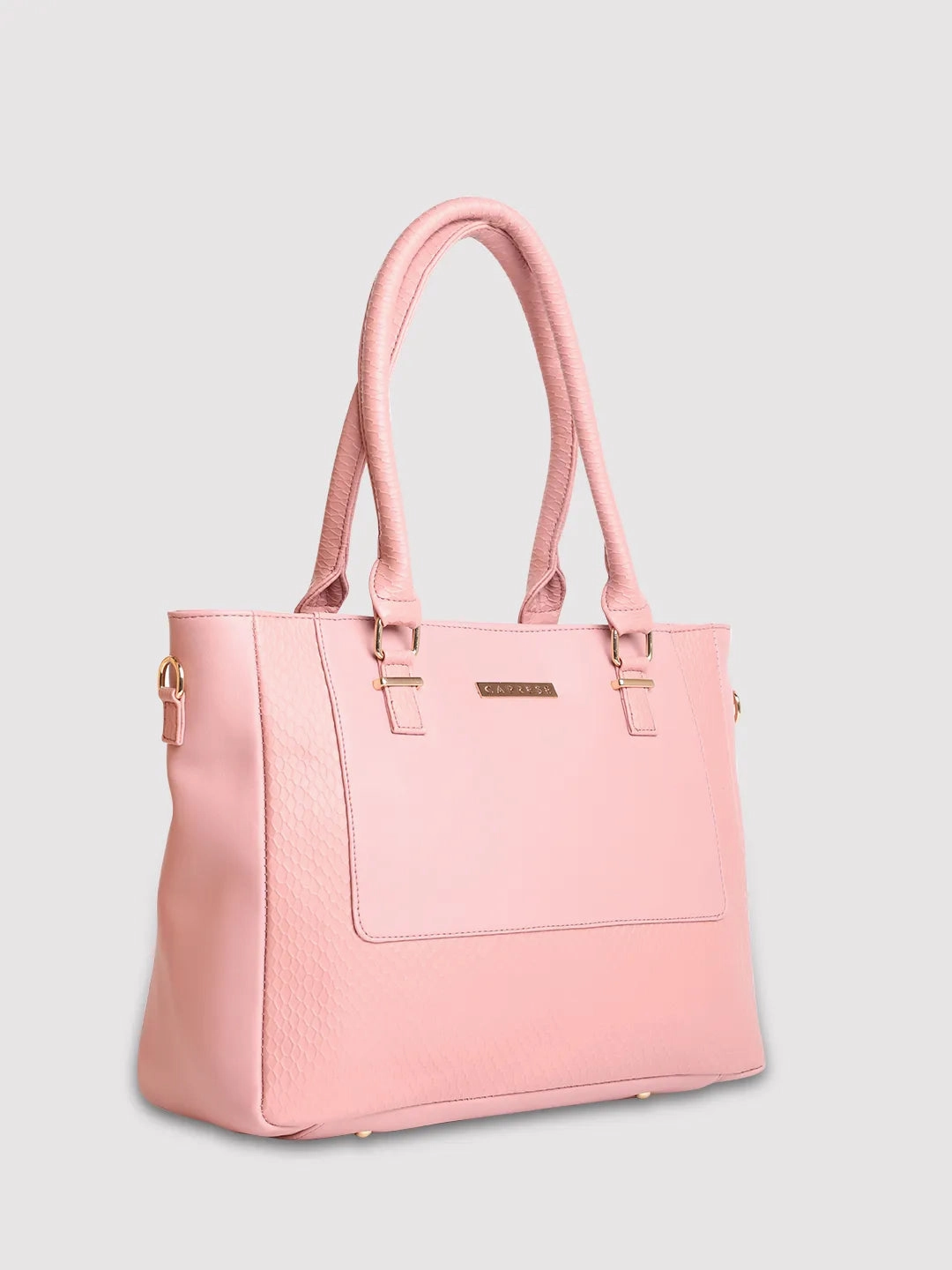 Caprese Fiona Large Light Pink Office Tote Bag