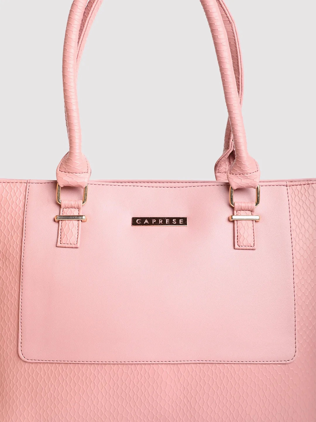 Caprese Fiona Large Light Pink Office Tote Bag
