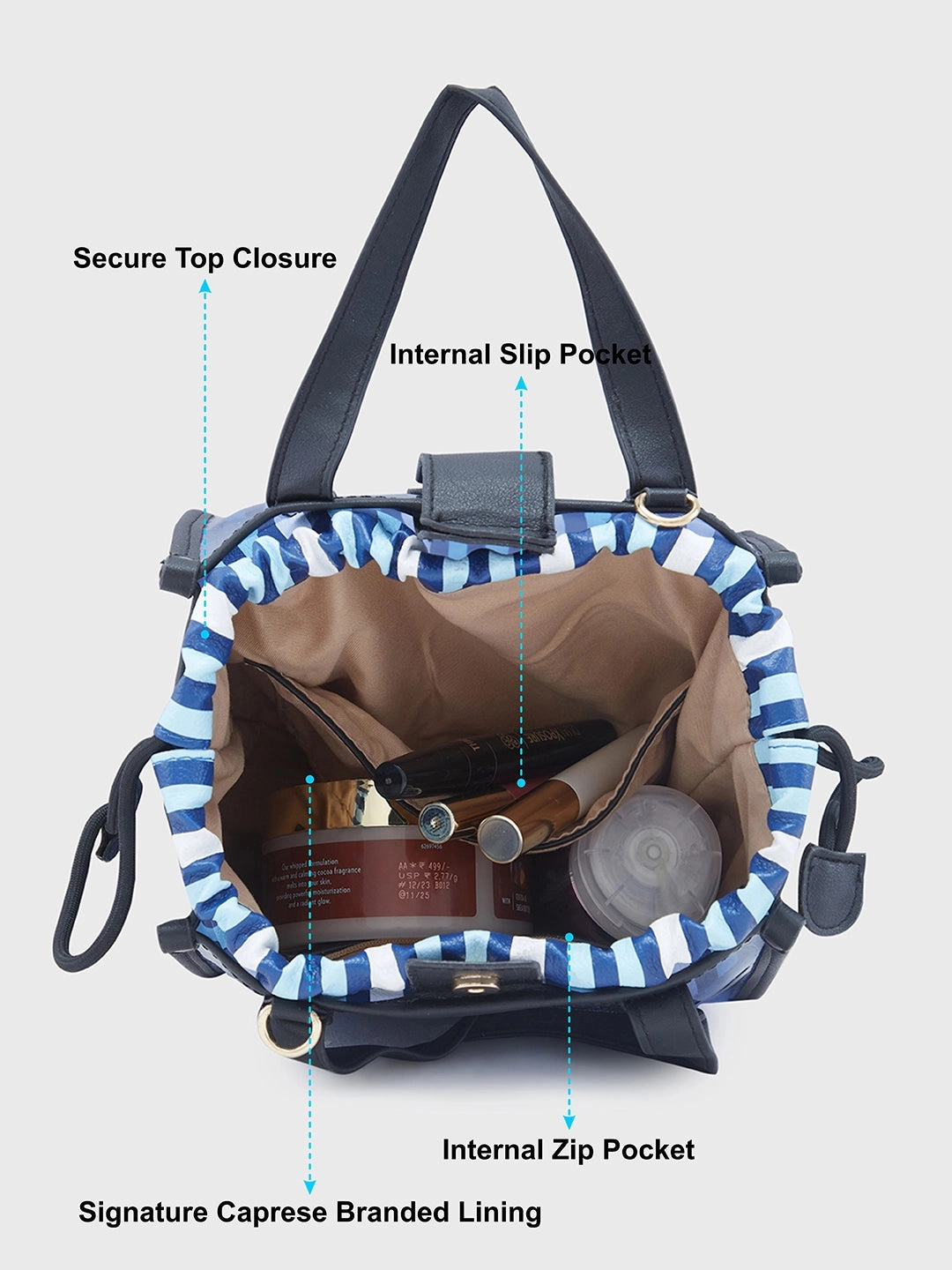 Caprese Josie Small Azure Tote Bag