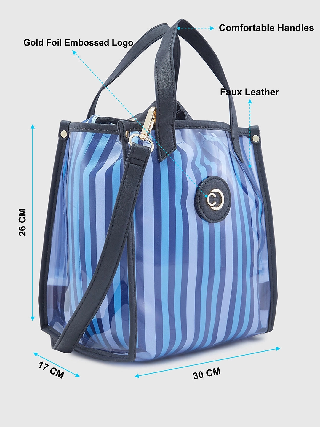 Caprese Josie Small Azure Tote Bag