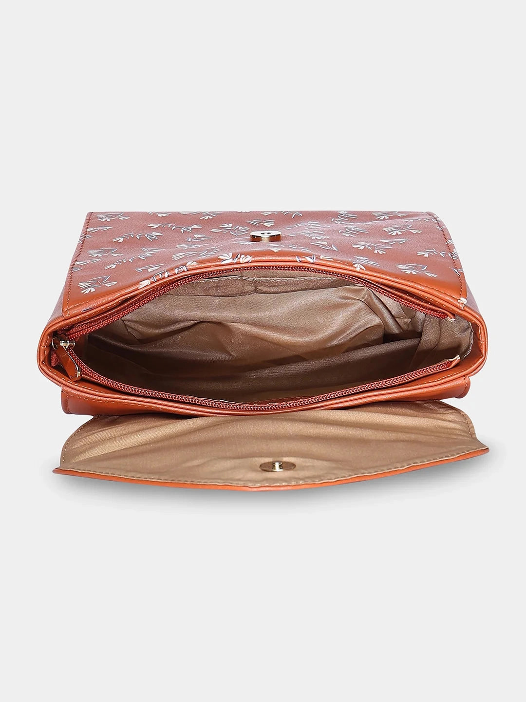 Caprese Merida Large Tan Printed Backpack