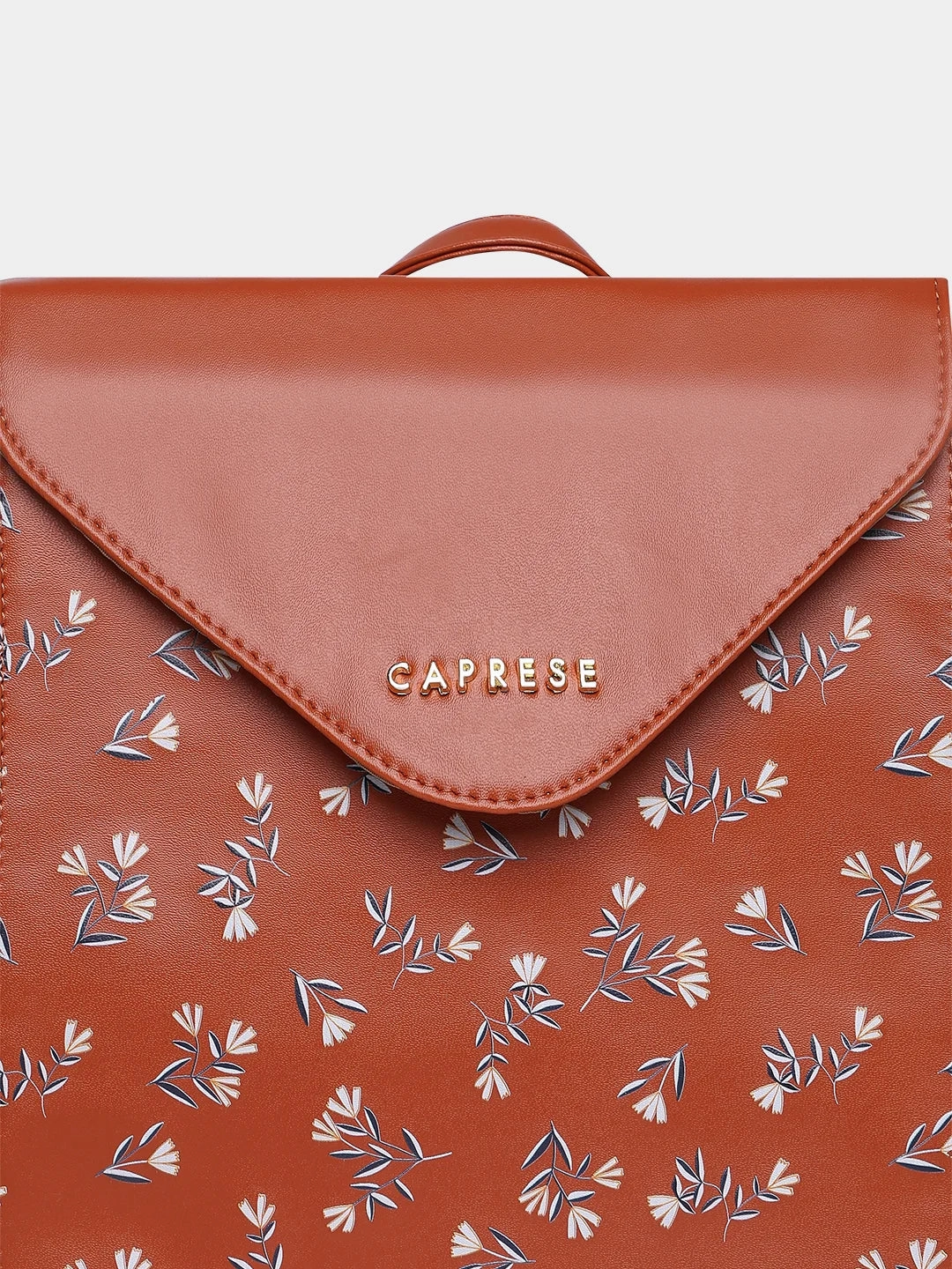 Caprese Merida Large Tan Printed Backpack