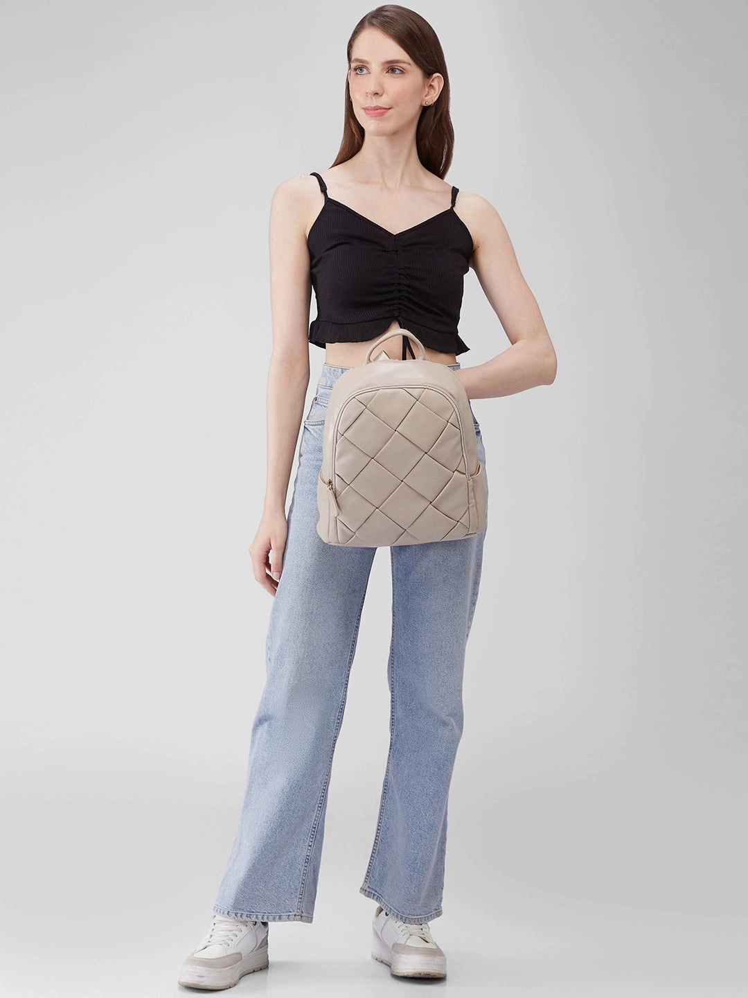 Caprese Merlin Medium Beige Backpack