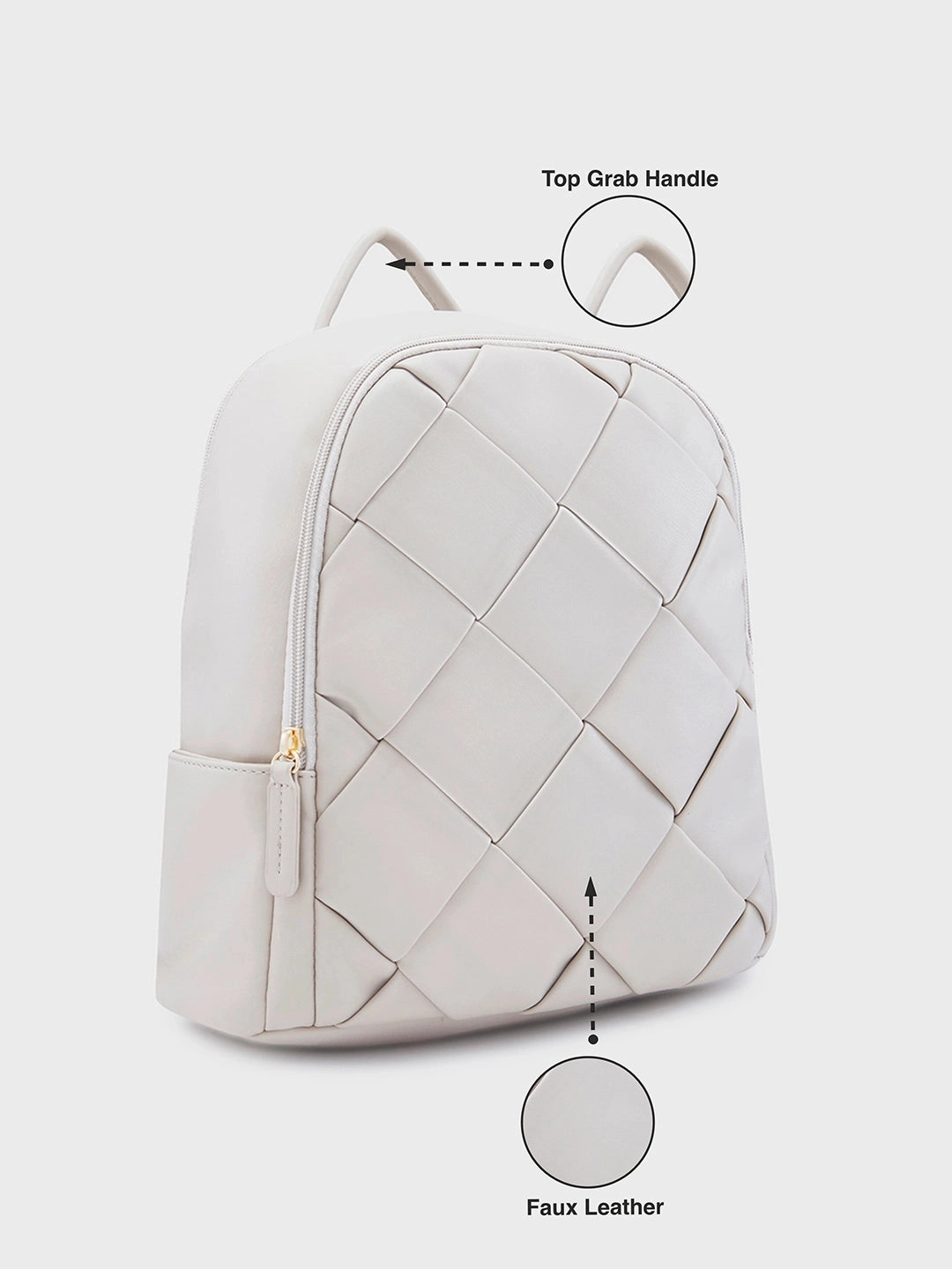 Caprese Merlin Medium Beige Backpack
