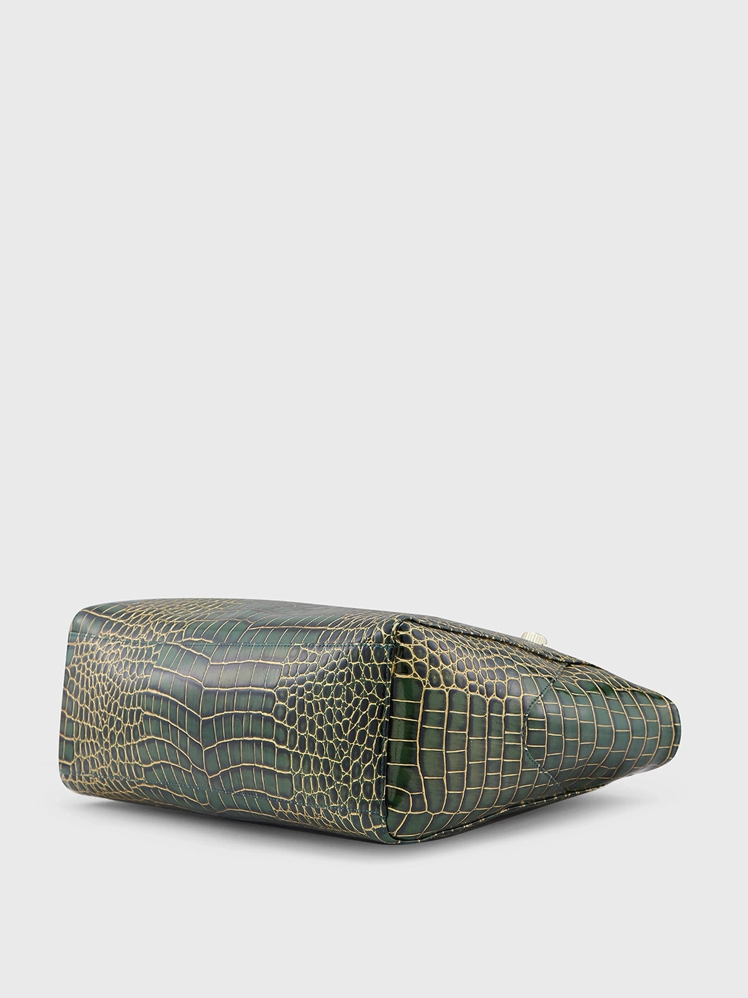 Caprese Miranda Large Croco Green Tote Bag
