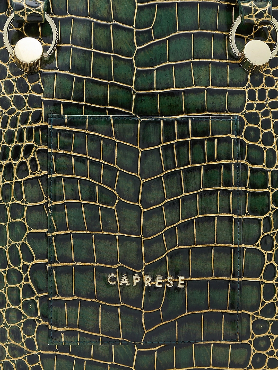 Caprese Miranda Medium Croco Green Tote Bag