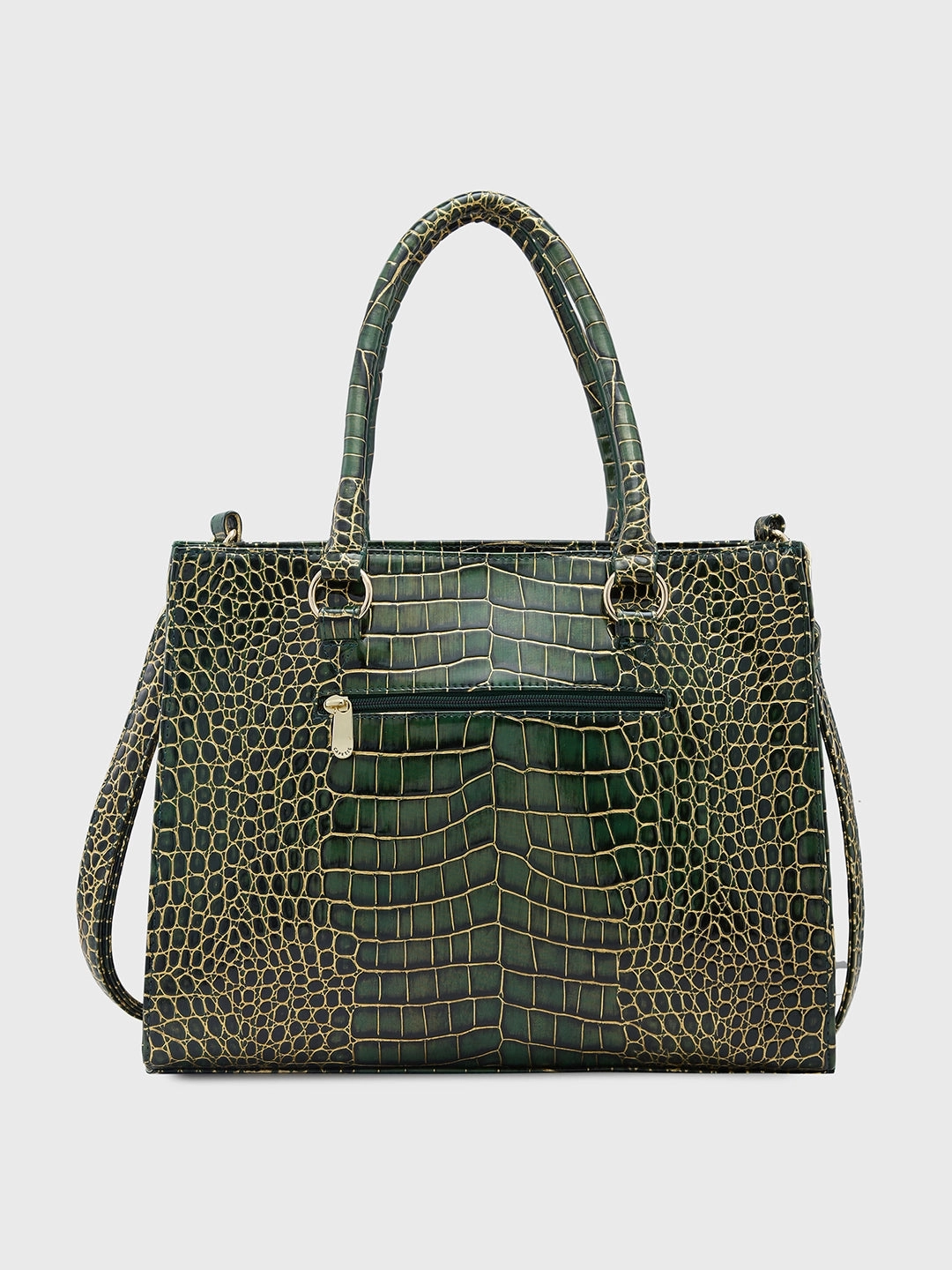 Caprese Miranda Medium Croco Green Tote Bag