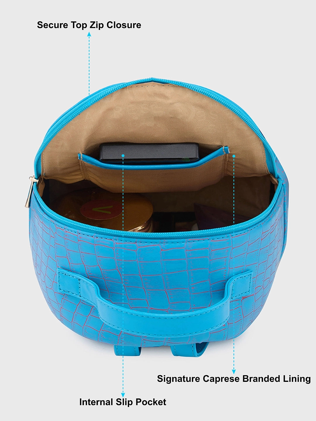 Caprese Mist Small Blue Backpack