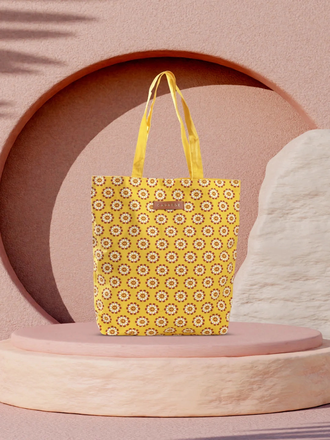 Caprese Vida Medium Yellow Tote Bag