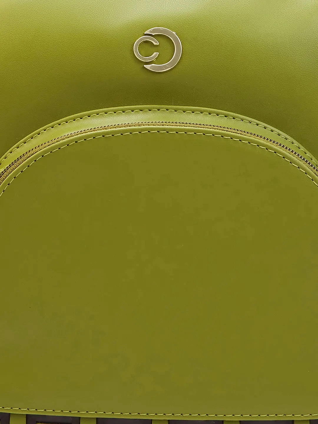 Caprese Zeta Quilted Large Olive Backpack