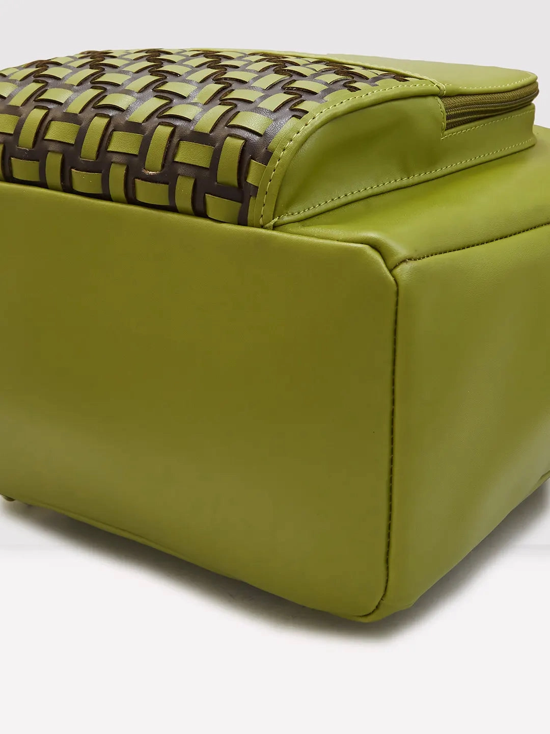 Caprese Zeta Quilted Large Olive Backpack