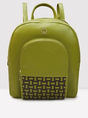 Caprese Zeta Quilted Large Olive Backpack
