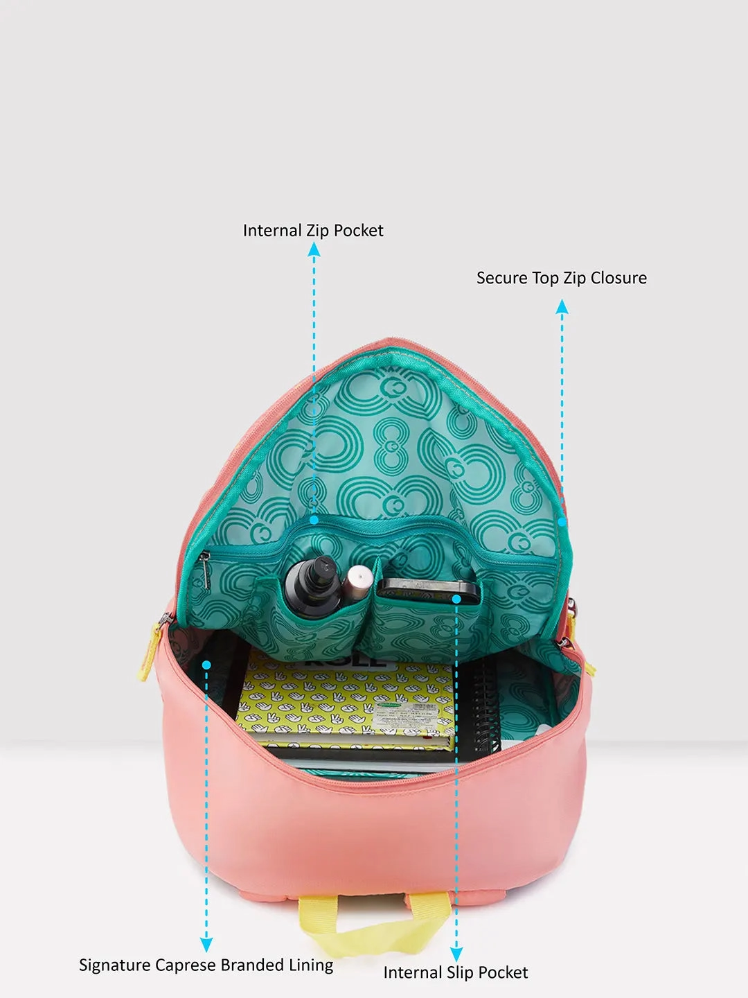 Caprese Zoe Large Peach Backpack