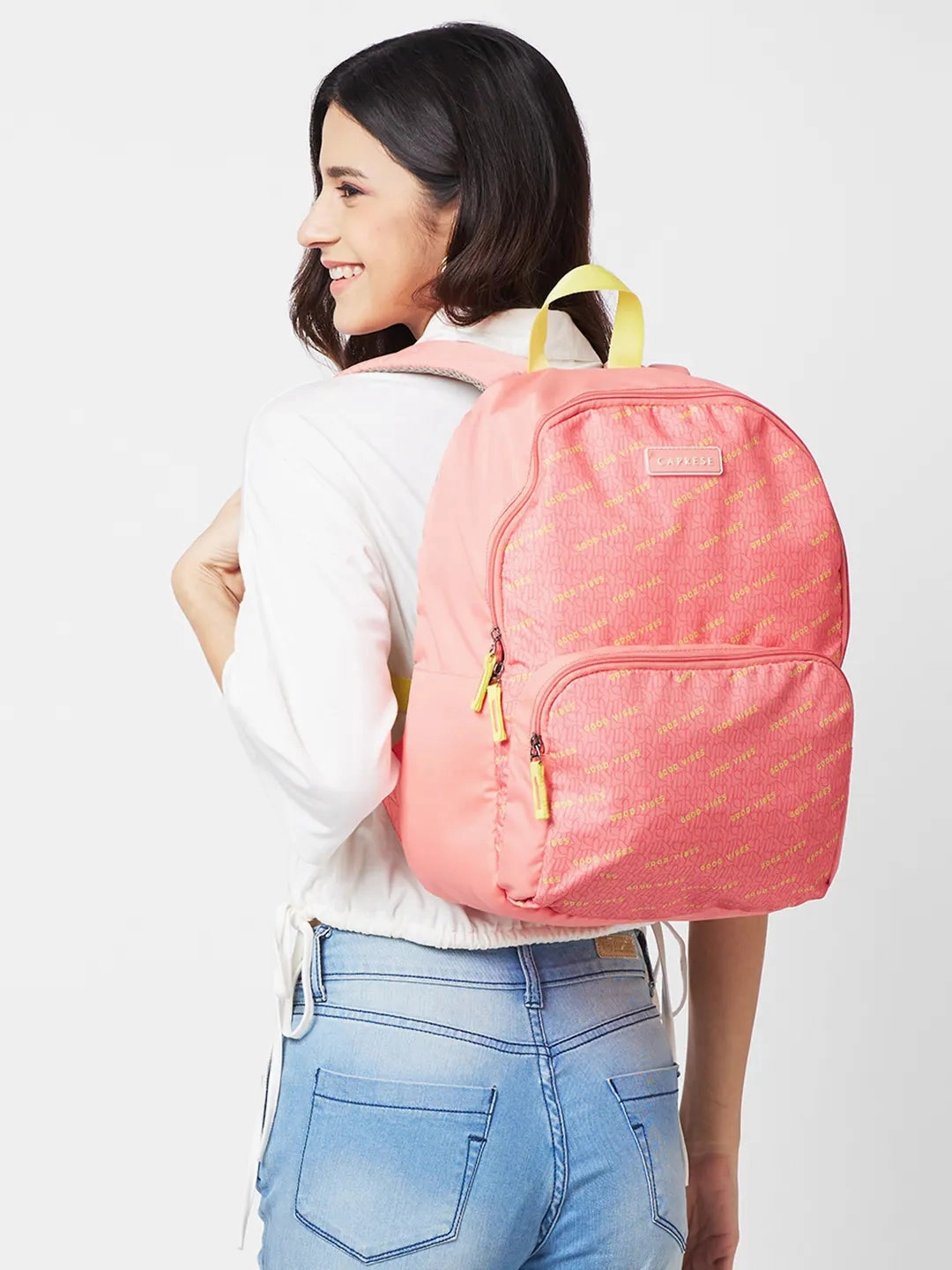 Caprese Zoe Large Peach Backpack