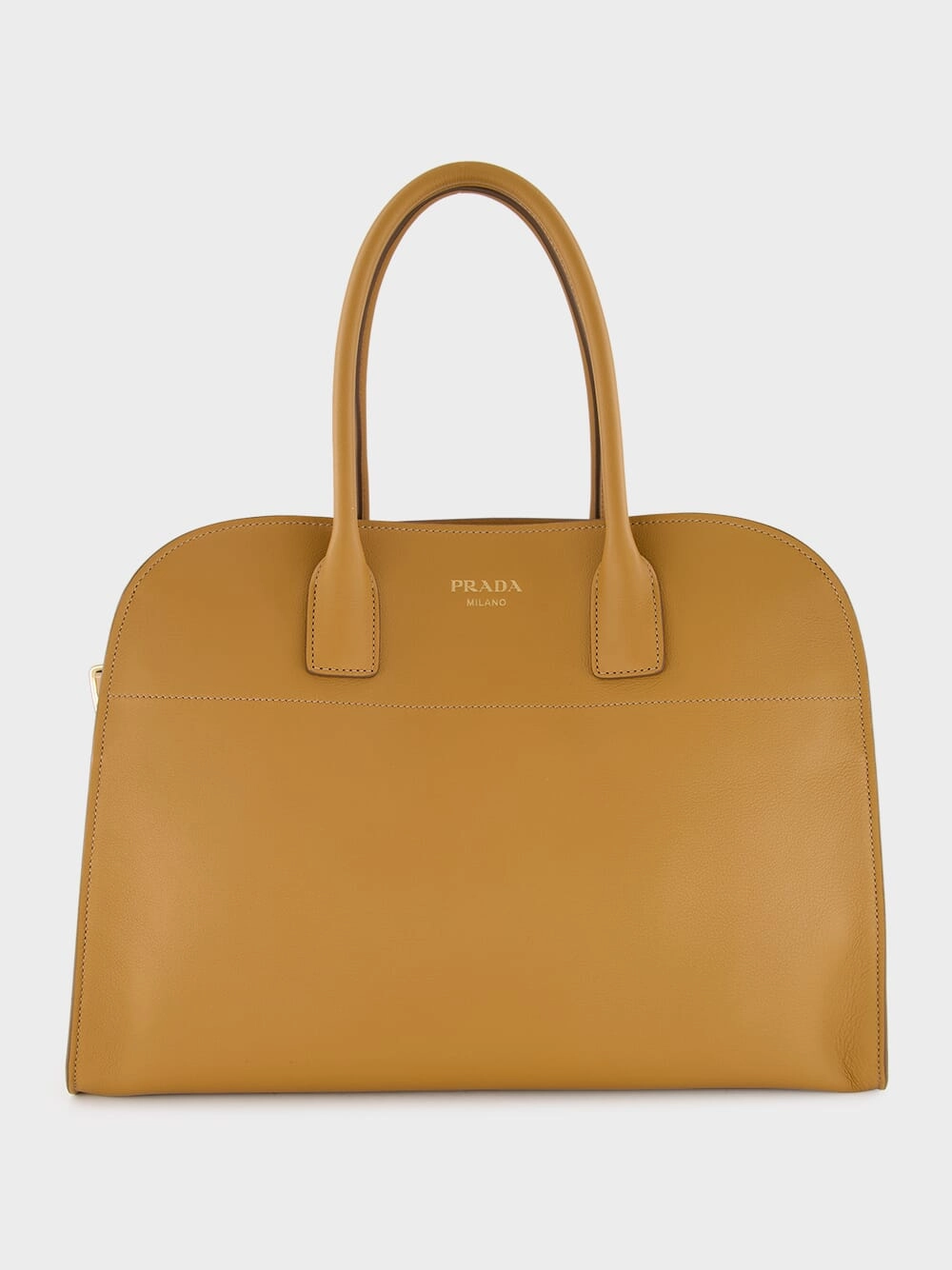 Caramel Large Leather Tote Bag with Buckles