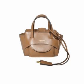 Caramel Leather Flap Xs Mini Shopper Bag