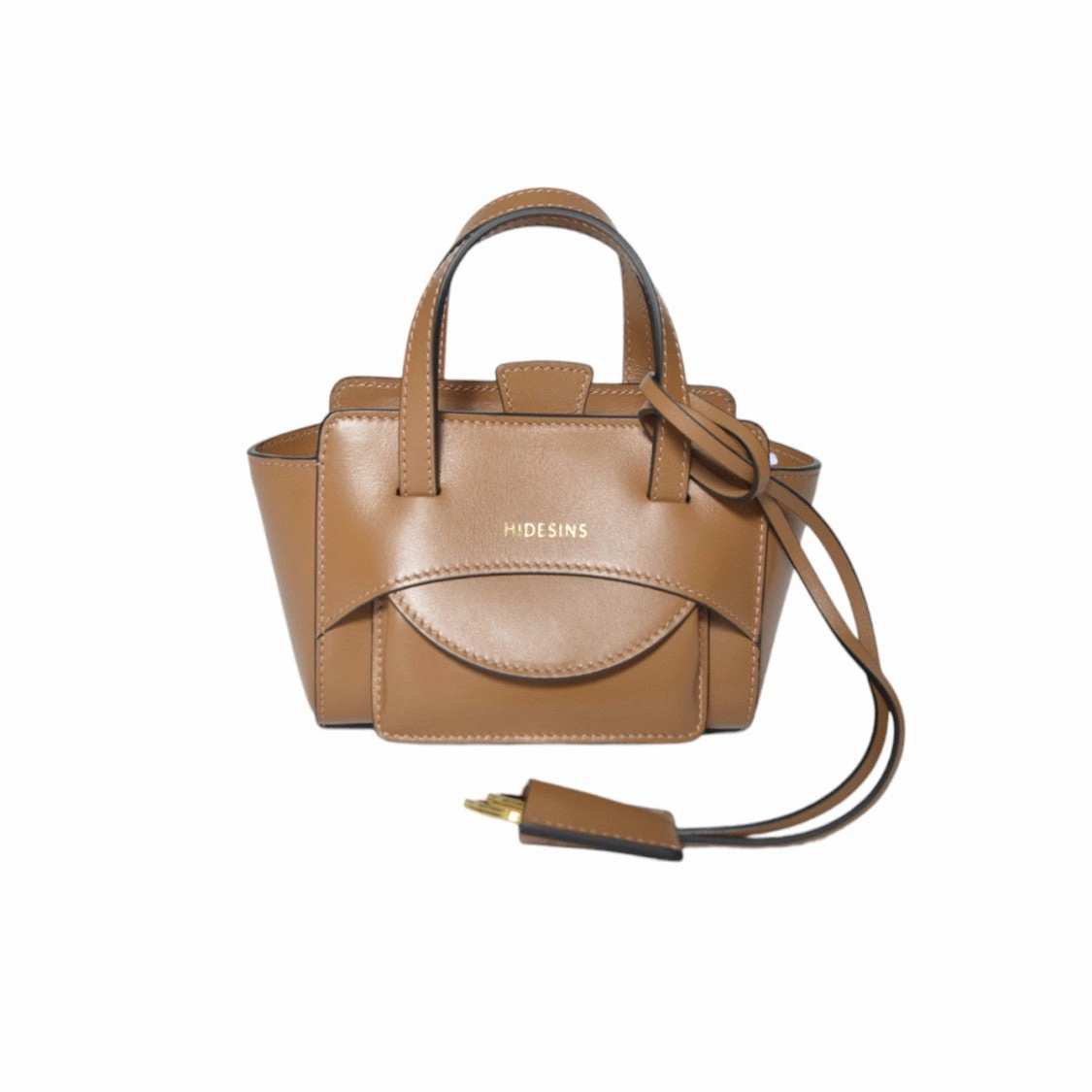 Caramel Leather Flap Xs Mini Shopper Bag