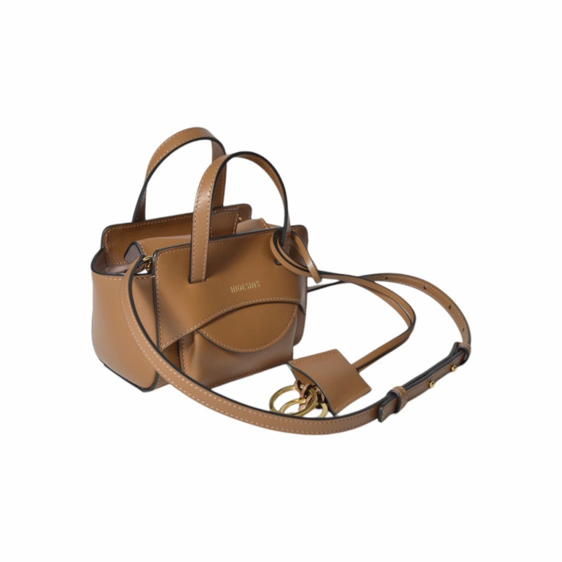 Caramel Leather Flap Xs Mini Shopper Bag