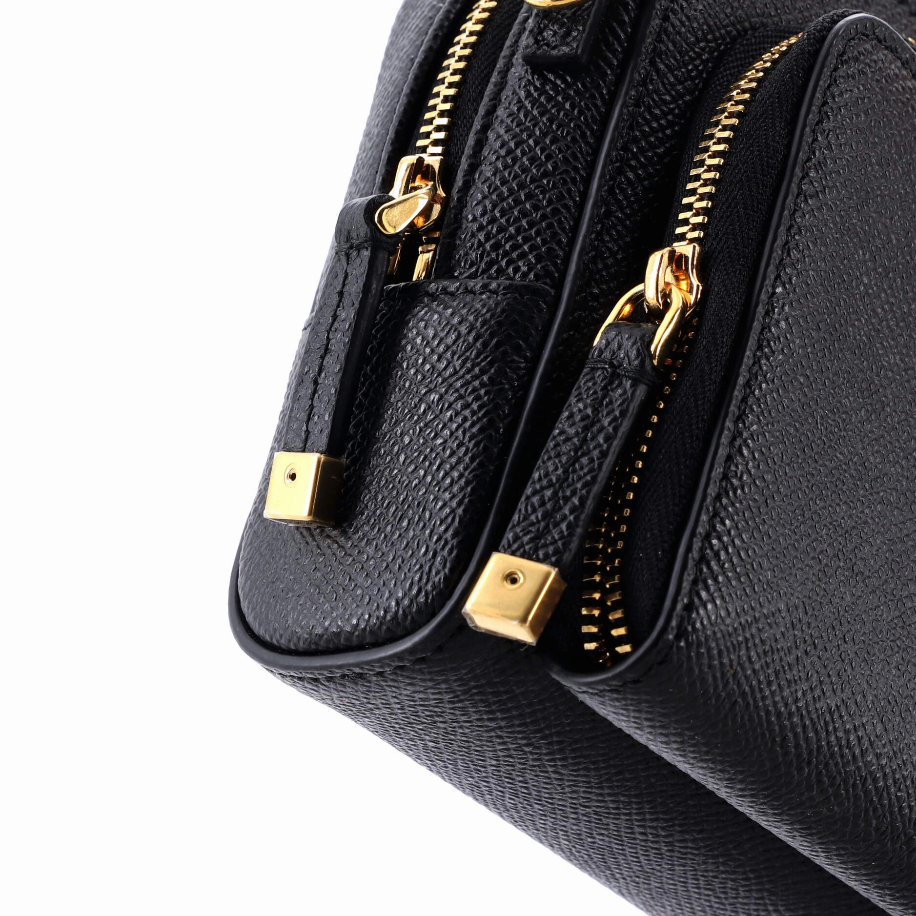 Caro Double Pouch Crossbody Bag Leather