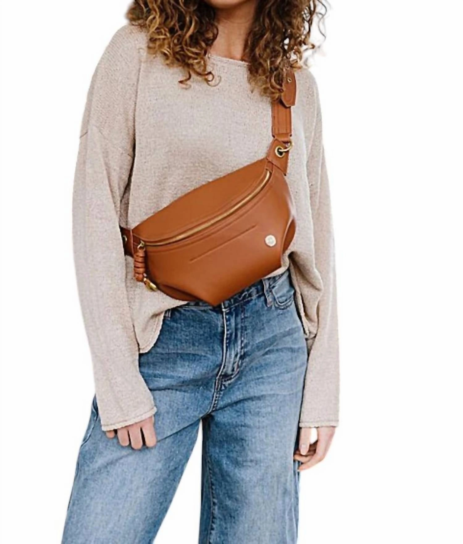Catherine Fanny/crossbody Bag In Cognac