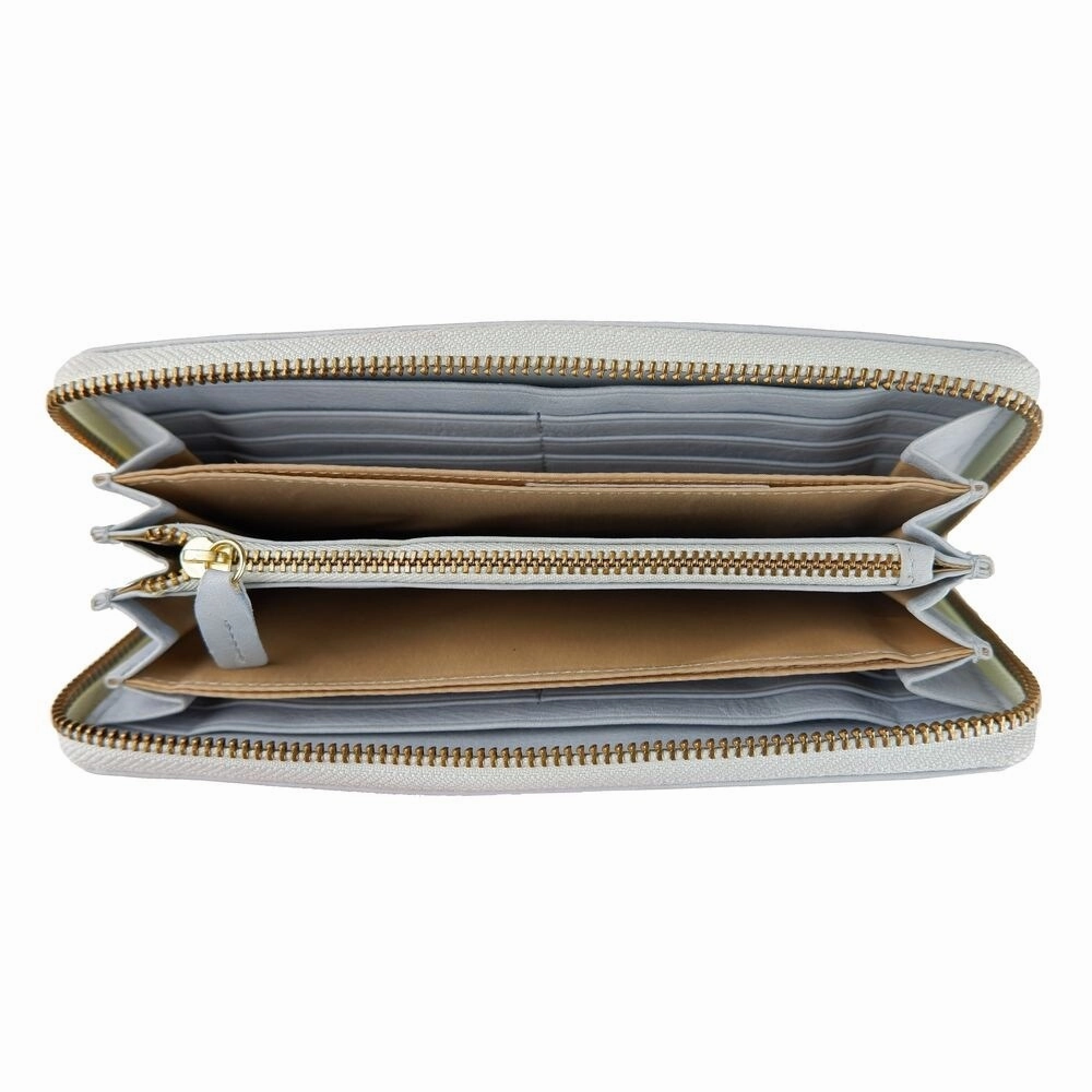 Cavalli Class Gray Calfskin Women Women's Wallet - One Size