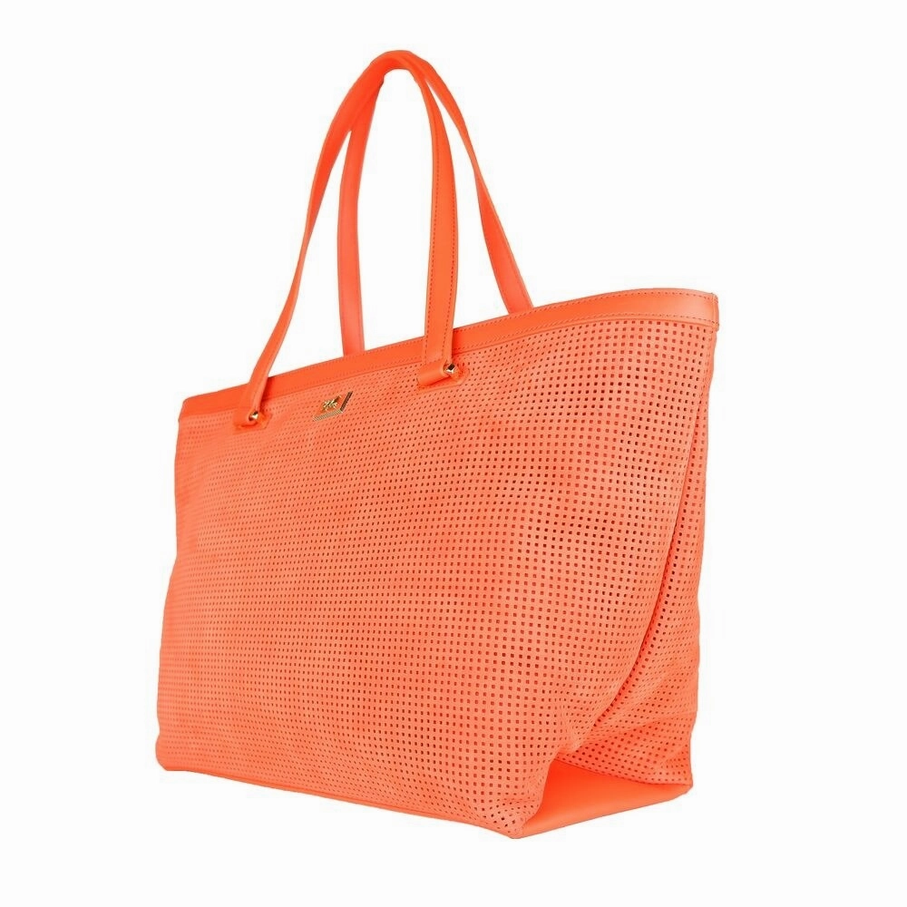 Cavalli Class Orange Calfskin Women Women's Handbag
