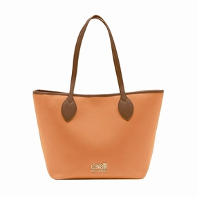 Cavalli Class RAVENNA Light Peach Everyday Soft Large Shopper Tote Bag for womens