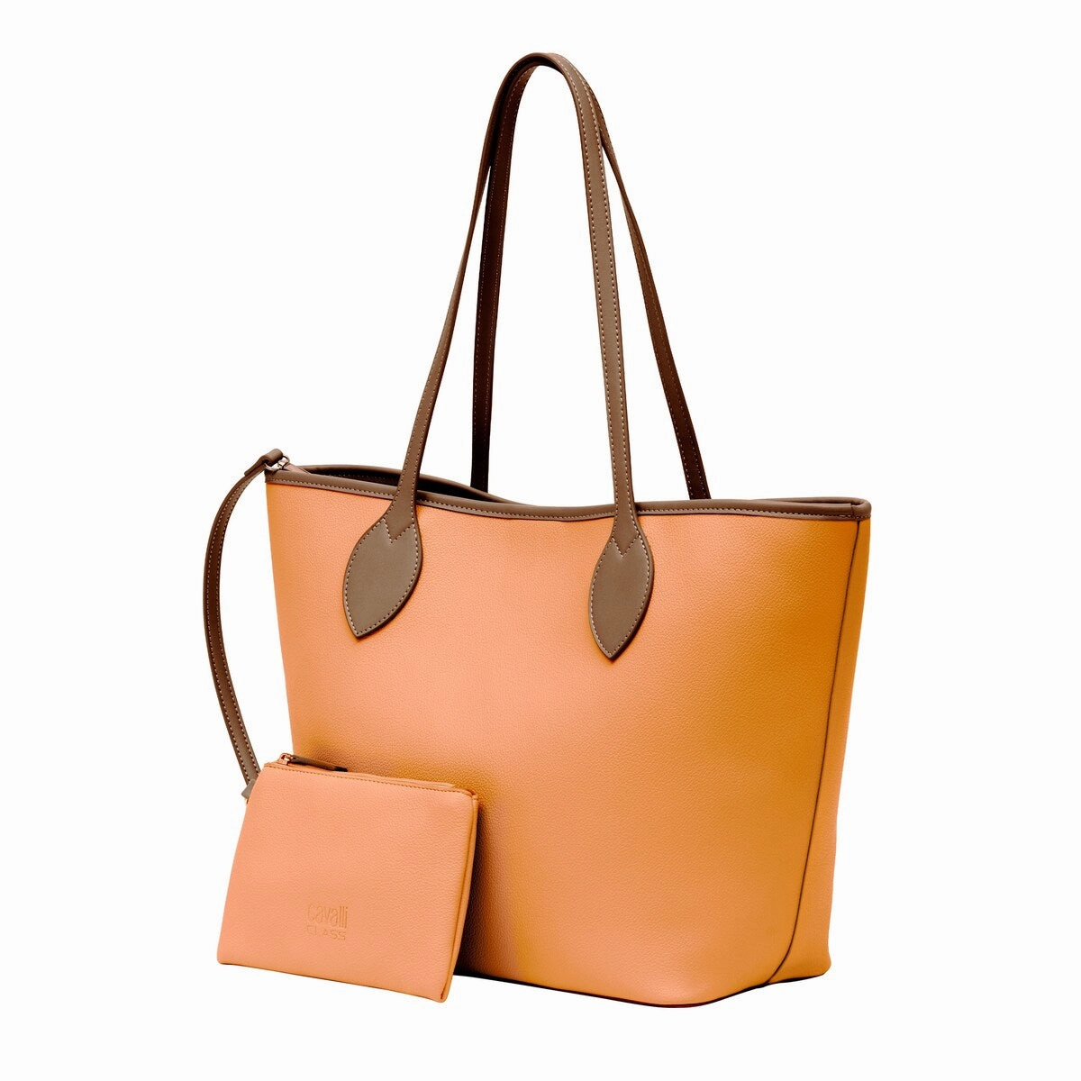 Cavalli Class RAVENNA Light Peach Everyday Soft Large Shopper Tote Bag for womens