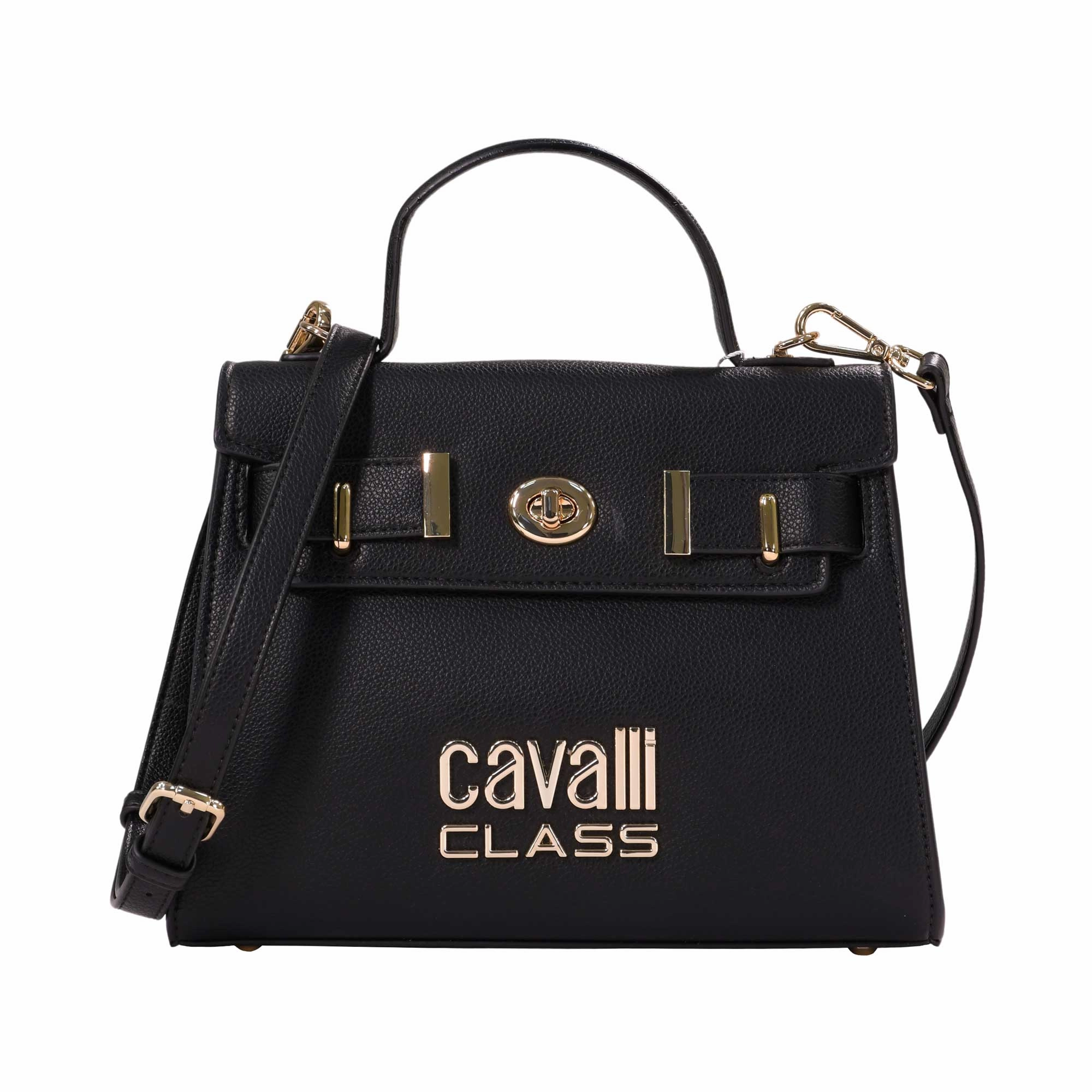 Cavalli Class Women's Black Top Handle Handbag