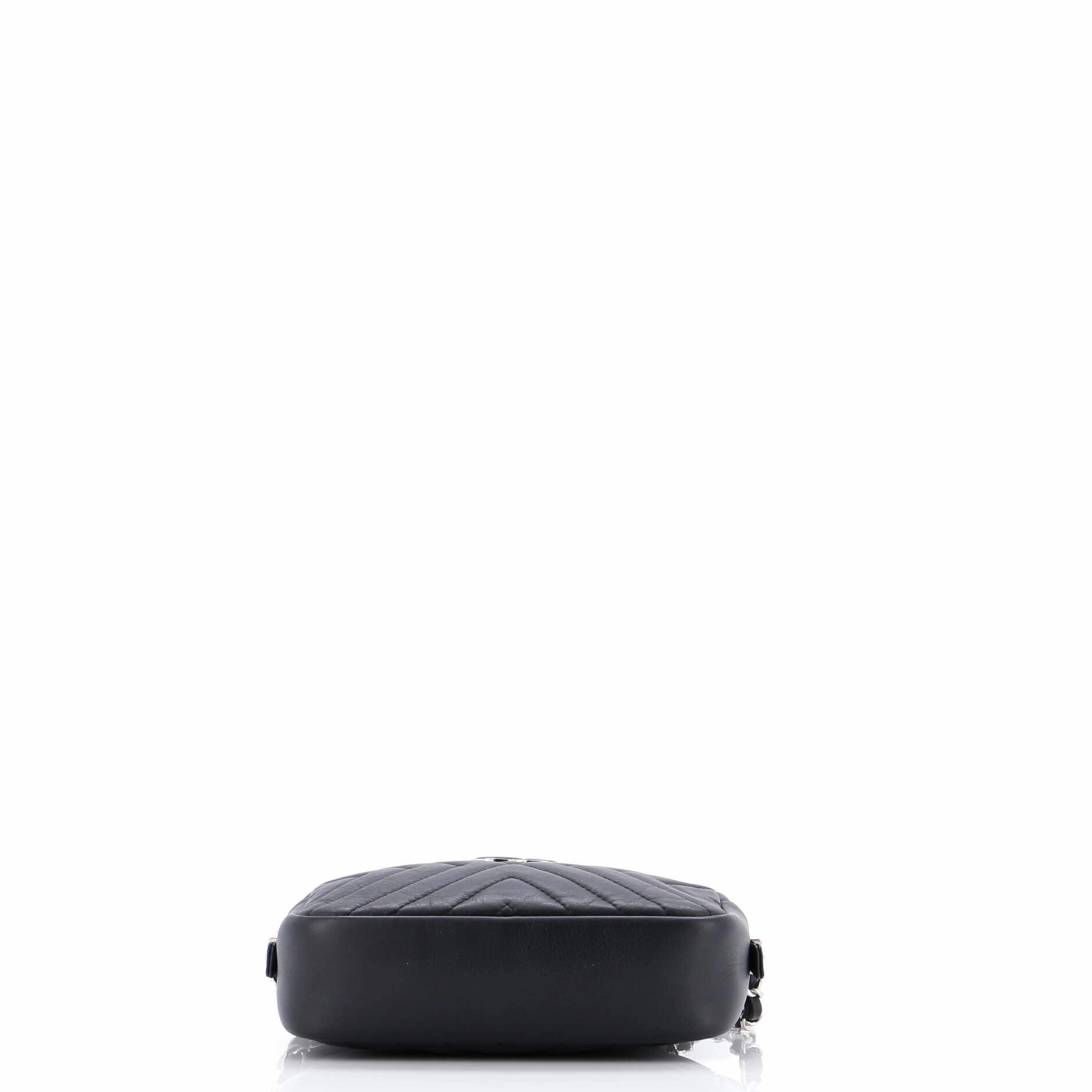 CC Tassel Camera Bag Diagonal Chevron Calfskin Mini