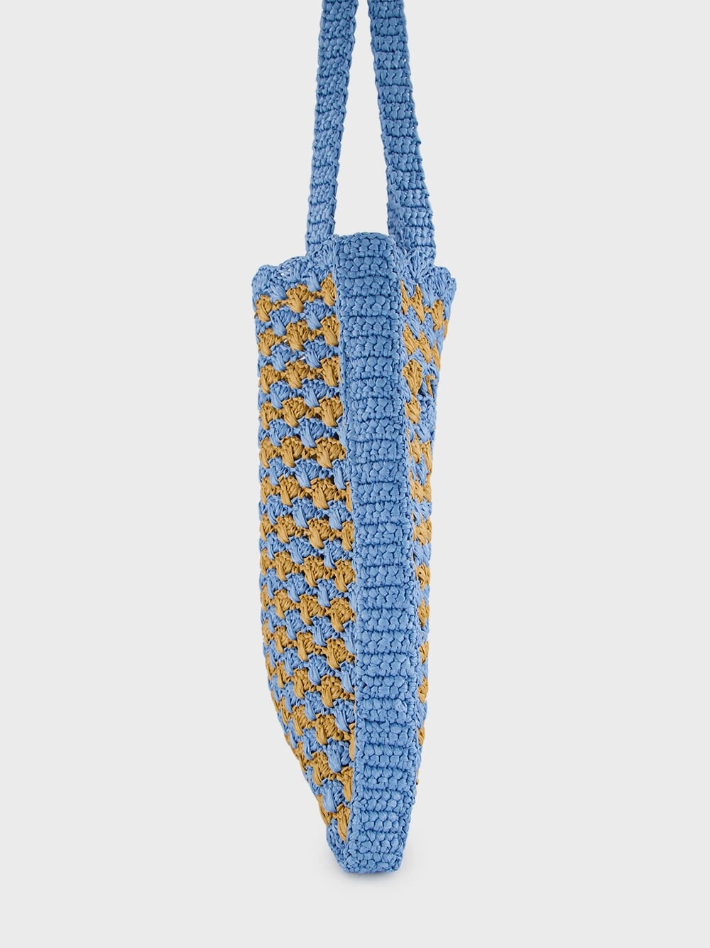 Celeste and Caramel Crochet Tote Bag