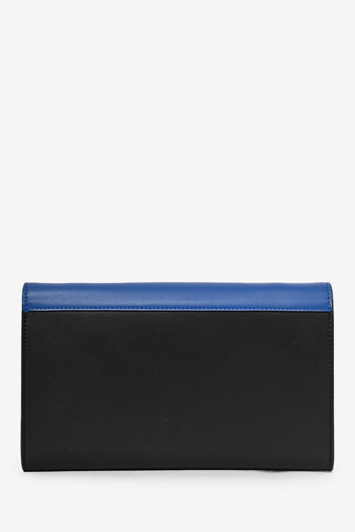 Celine 2015 Black Tricolor Leather Envelope Pocket Wallet on Chain
