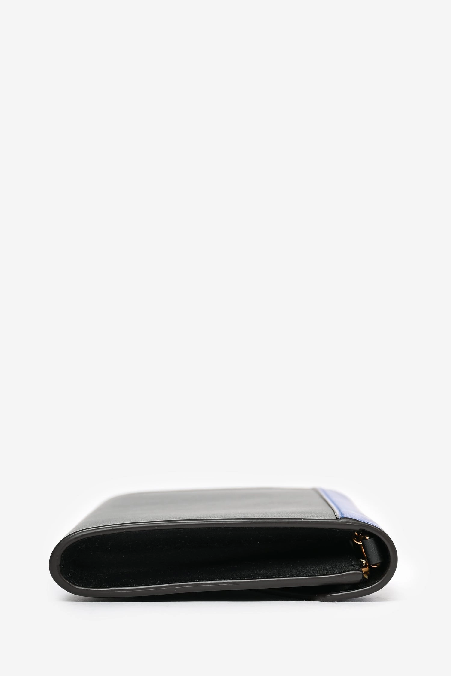 Celine 2015 Black Tricolor Leather Envelope Pocket Wallet on Chain