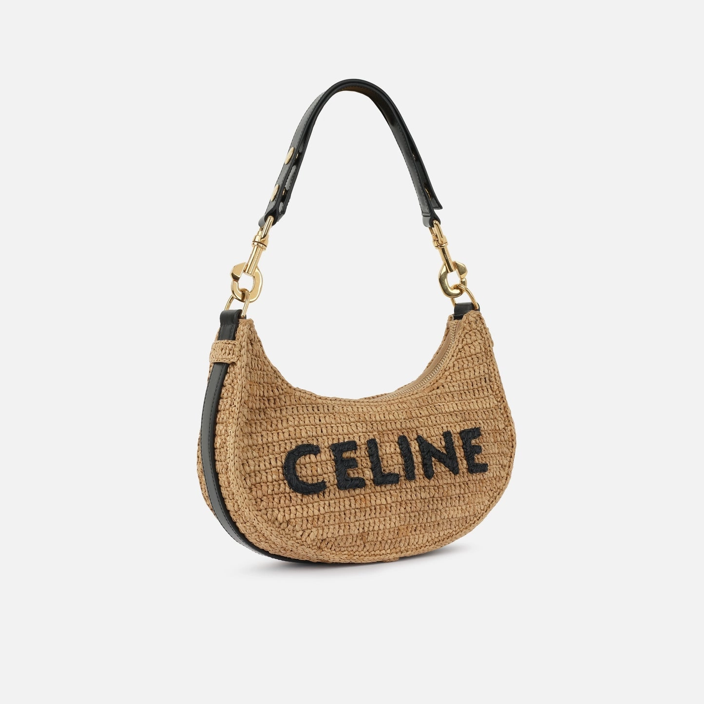 Celine - Medium Ava Bag - Ecru Raffia GHW - Pre-Loved