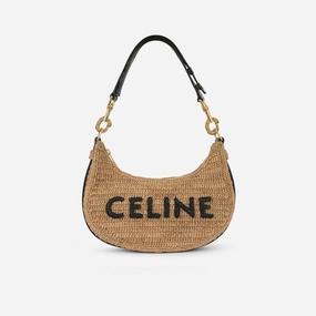 Celine - Medium Ava Bag - Ecru Raffia GHW - Pre-Loved