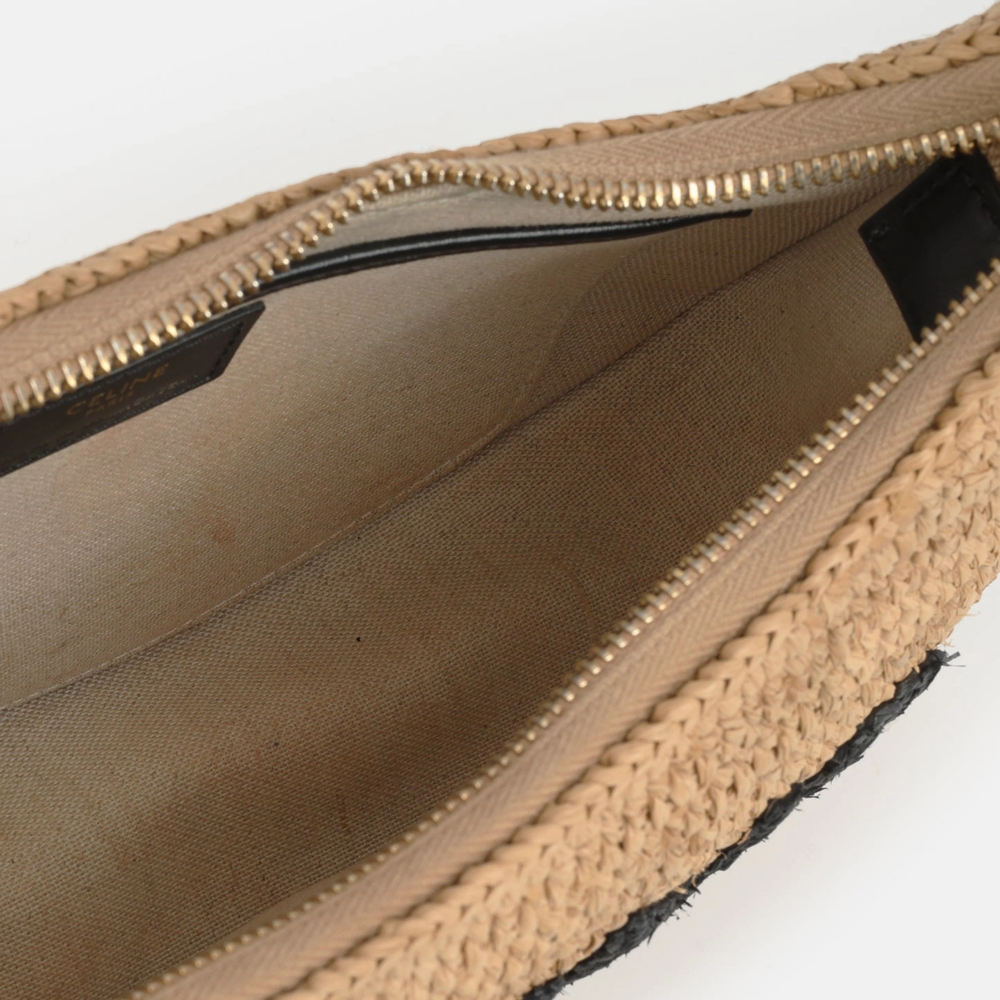 Celine - Medium Ava Bag - Ecru Raffia GHW - Pre-Loved