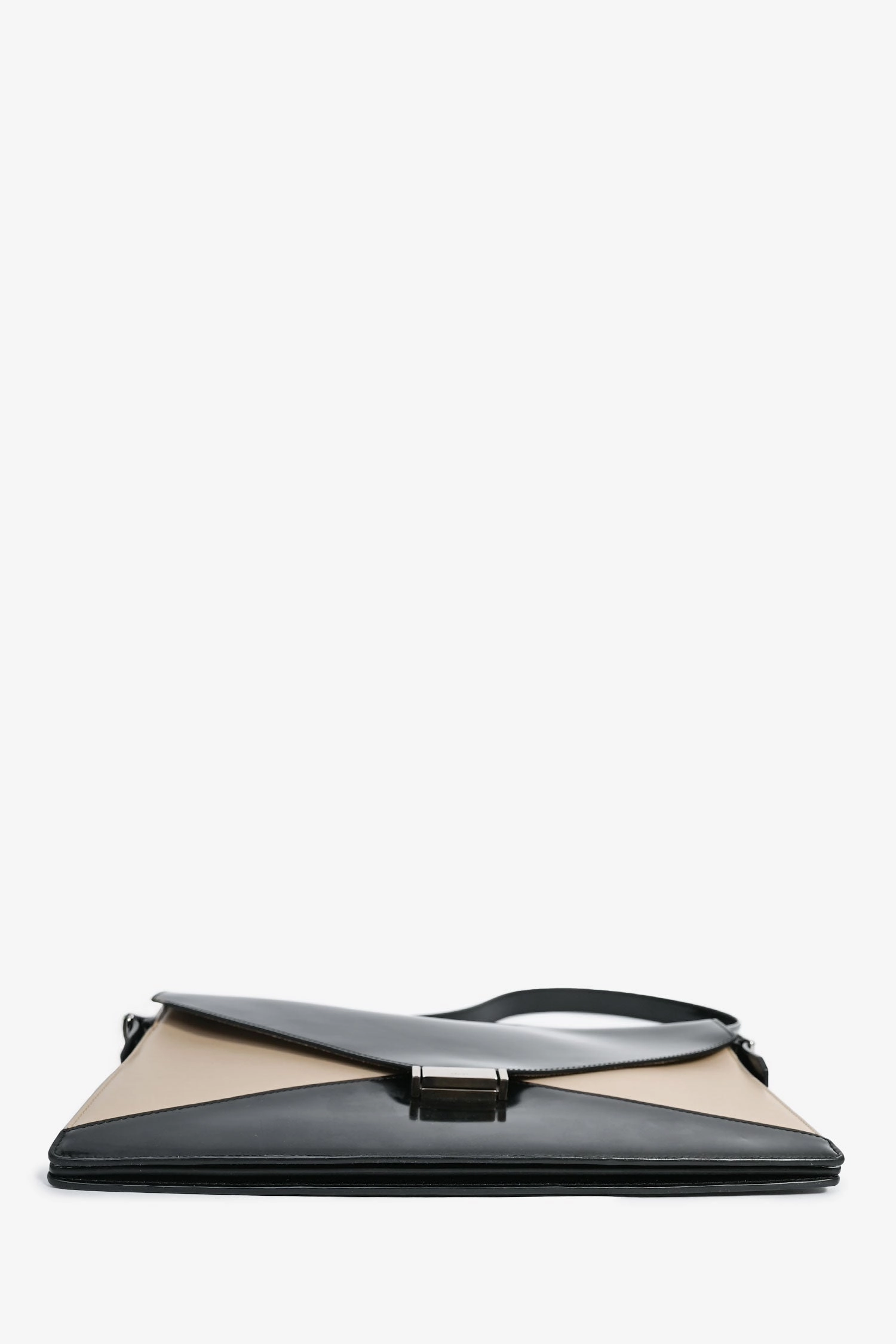 Celine Black/Brown Patent Leather Diamond Shoulder Bag