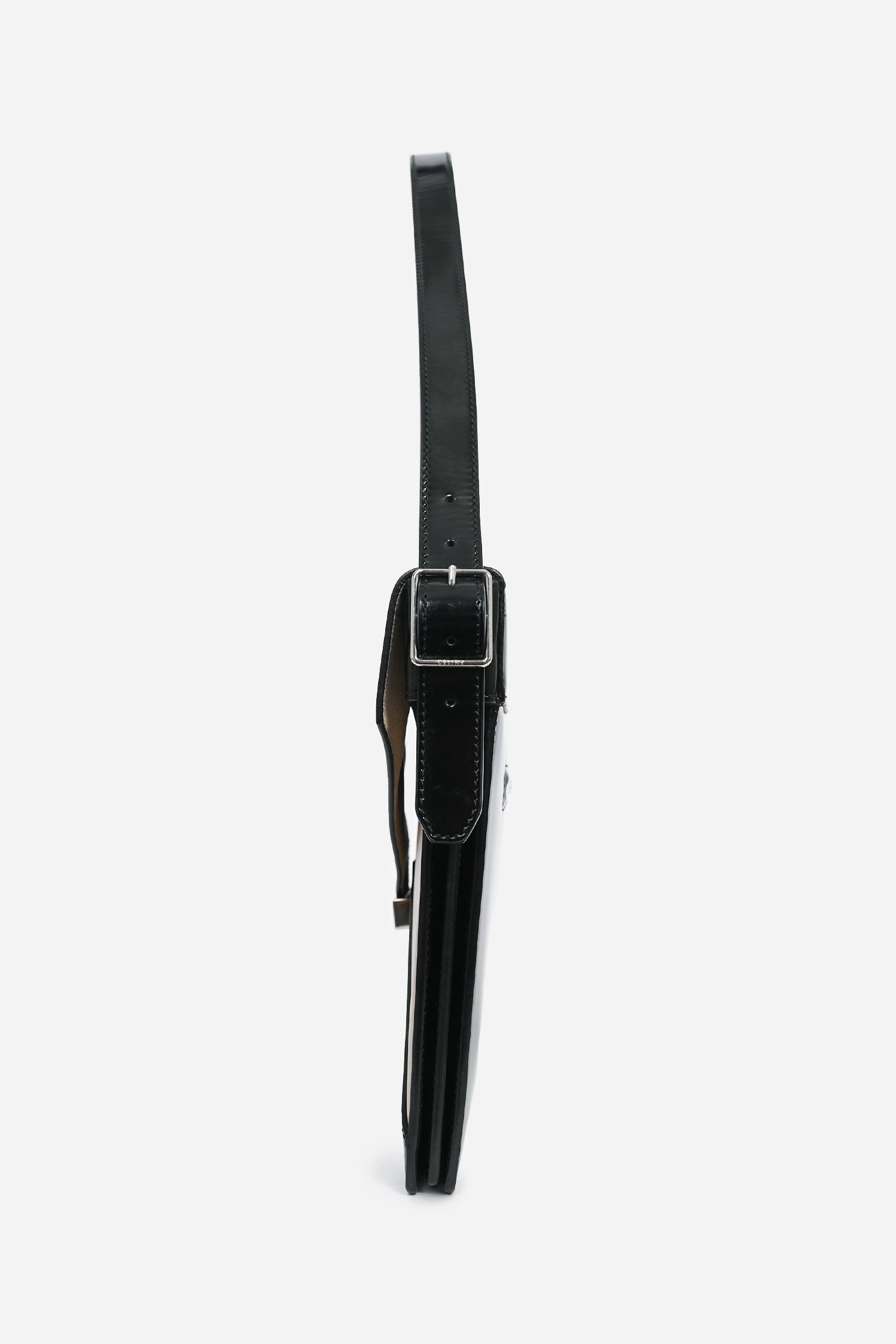 Celine Black/Brown Patent Leather Diamond Shoulder Bag