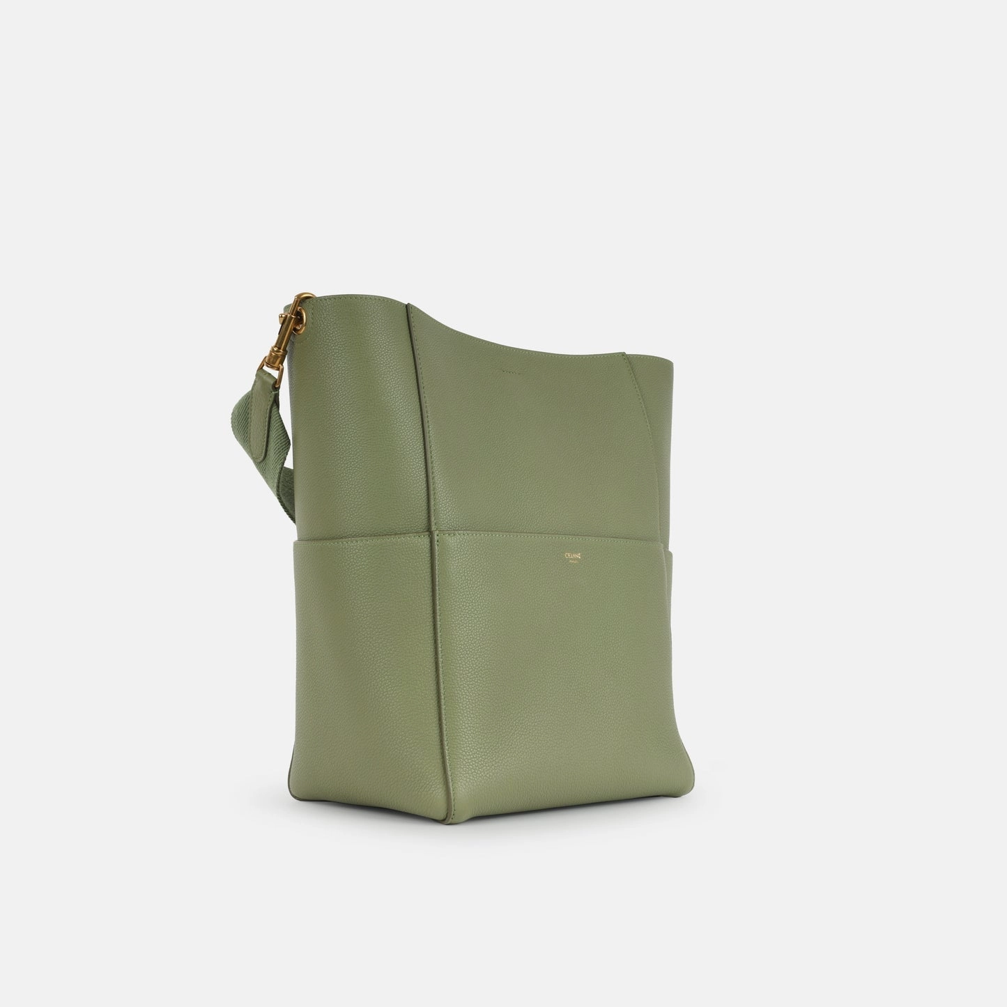 Celine Celine - Sangle Bucket Bag - Sage Green Calfskin GHW - Pre-Loved