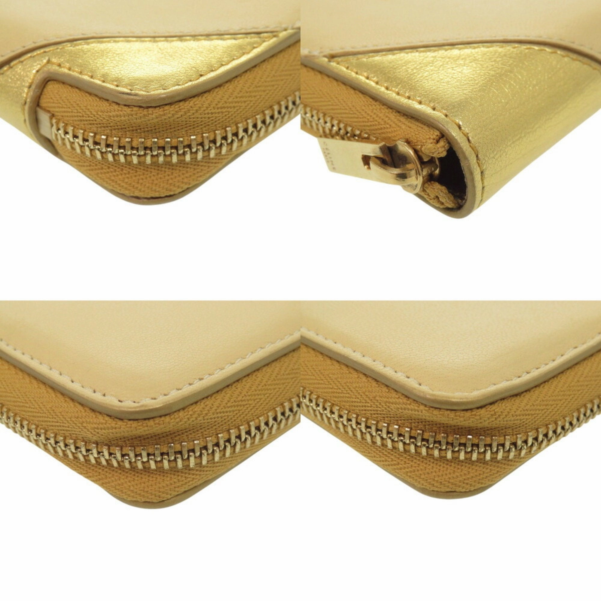 Celine gold yellow Leather Wallet (Bi-Fold) (Pre-Owned)