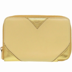 Celine gold yellow Leather Wallet (Bi-Fold) (Pre-Owned)
