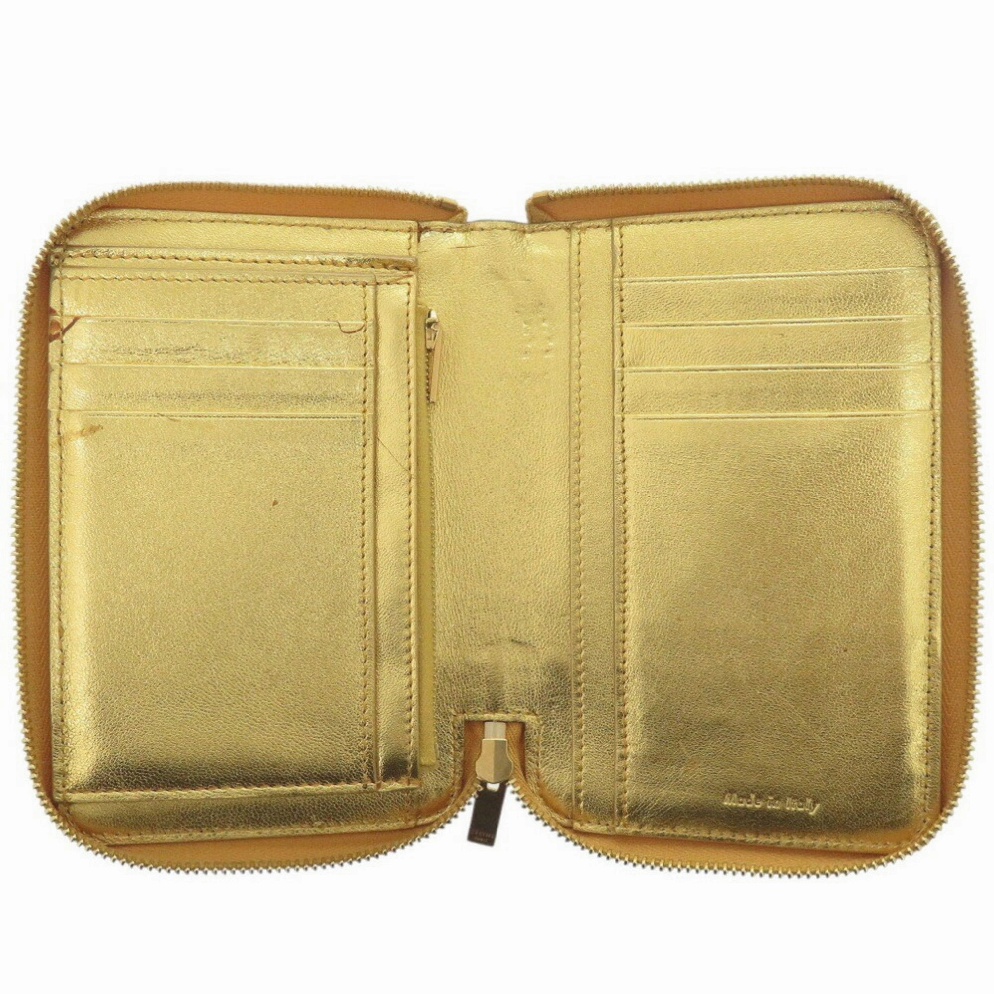 Celine gold yellow Leather Wallet (Bi-Fold) (Pre-Owned)