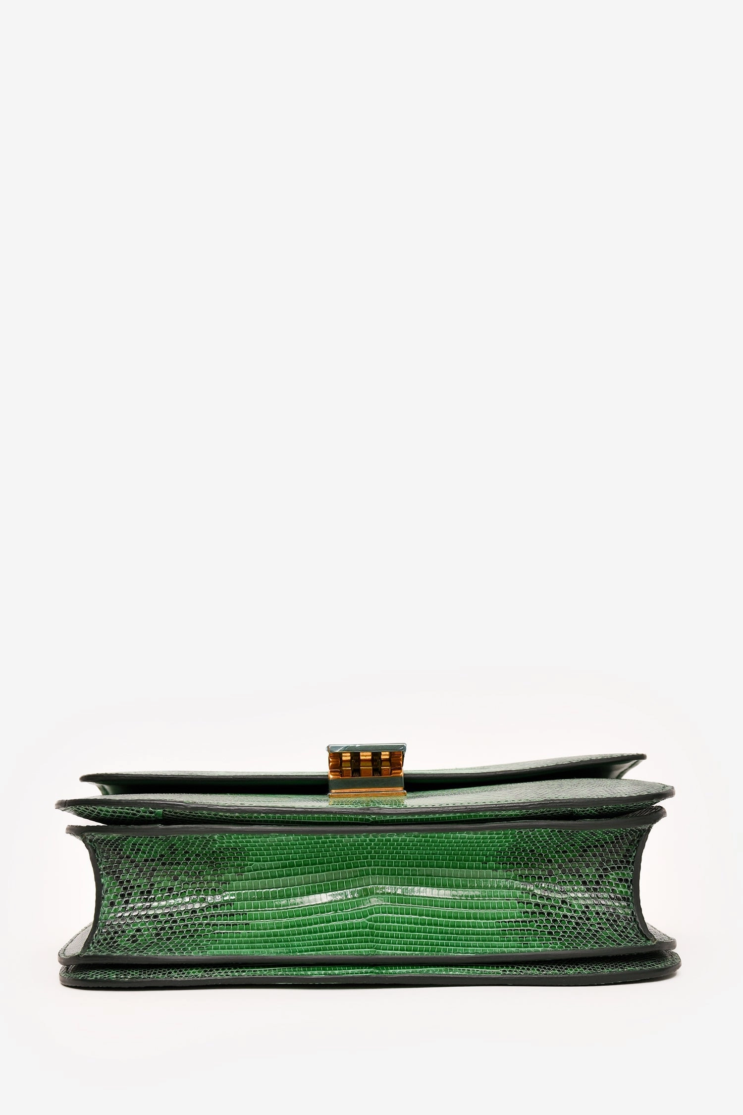 Celine Green Lizard Medium Box Bag