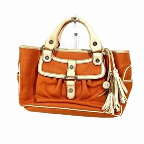 Celine yellow Canvas Leather Handbag Tote Bag (Pre-Owned)