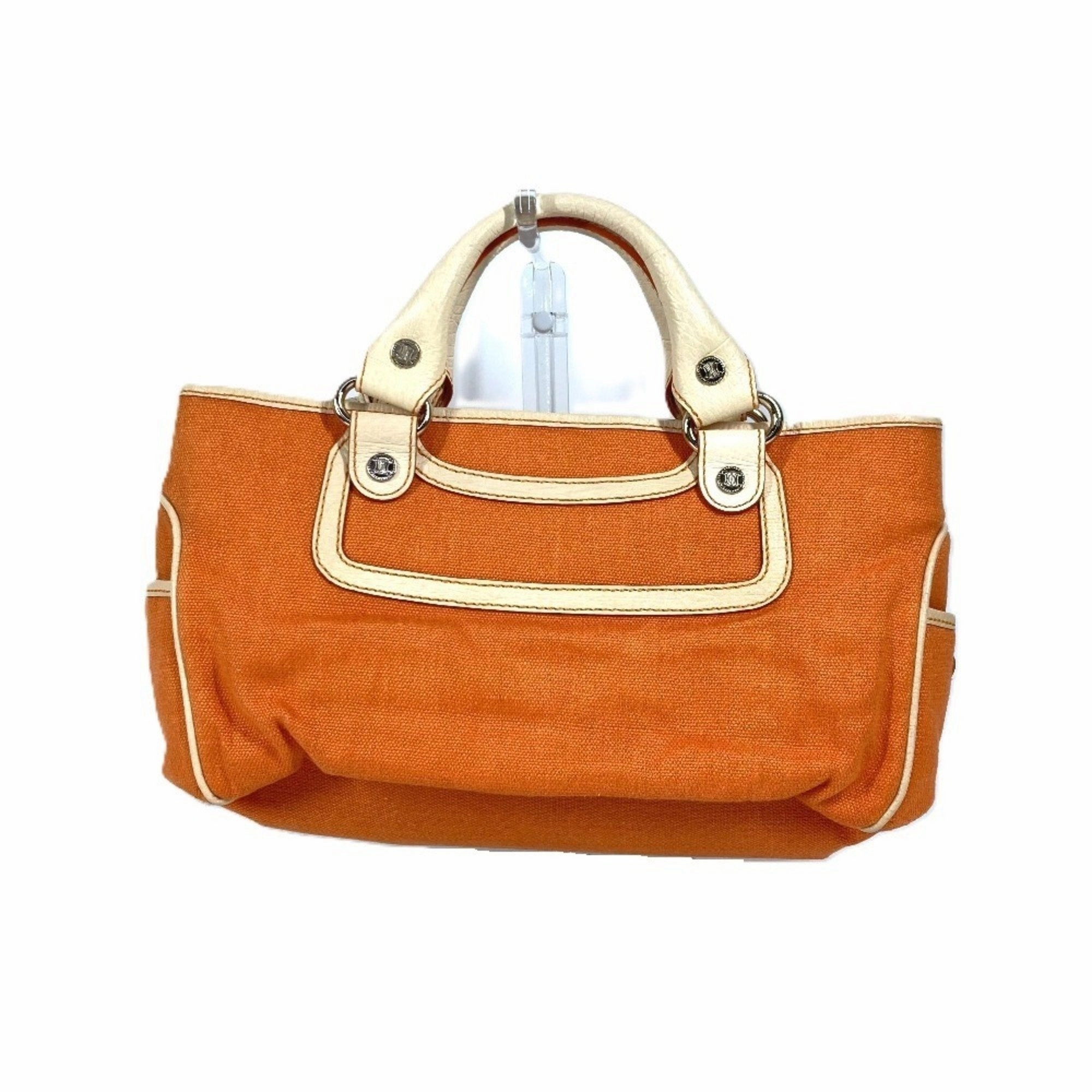 Celine yellow Canvas Leather Handbag Tote Bag (Pre-Owned)