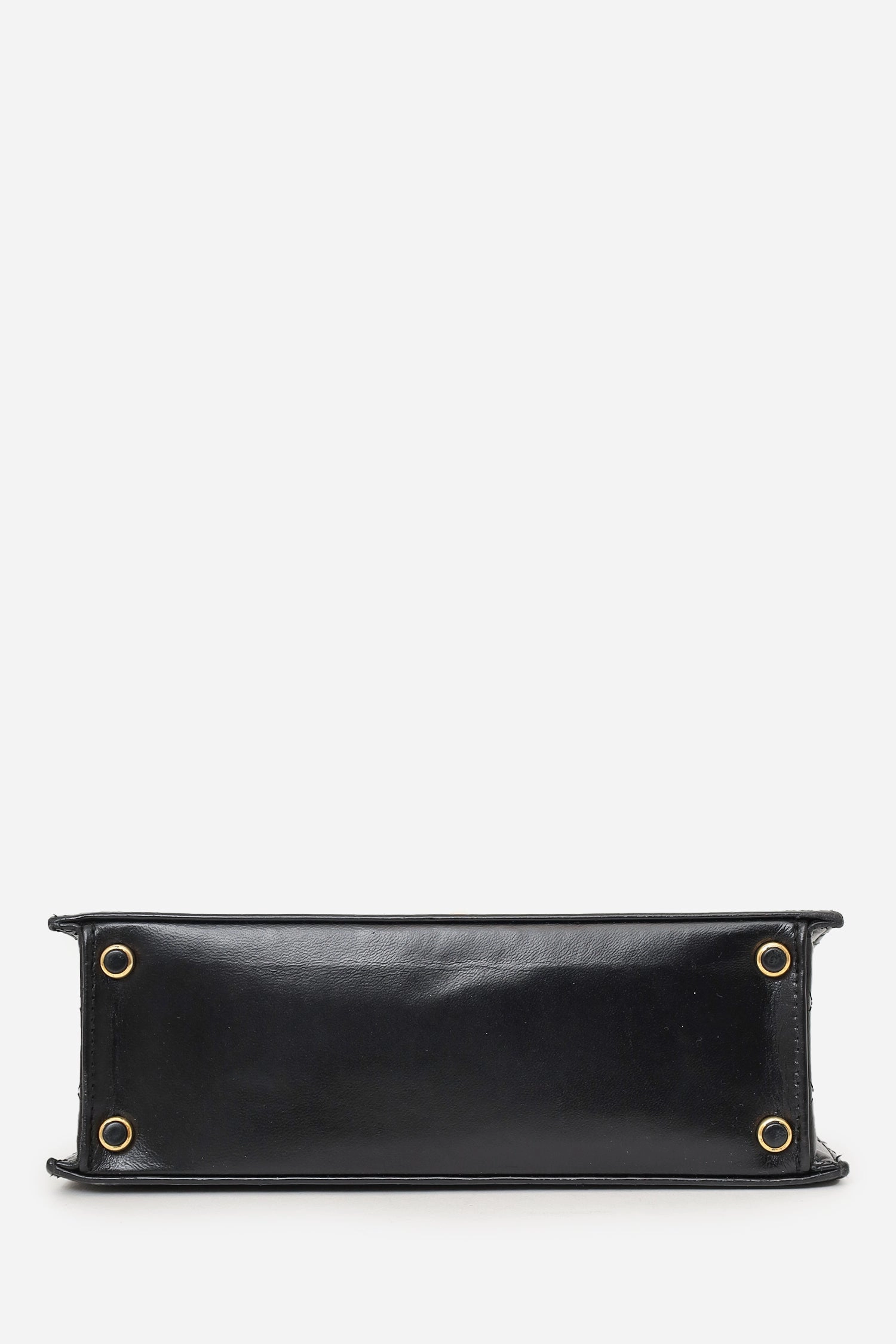 Chanel 1989-91 Black Lambskin Leather Trapezoid Flap Bag 'Refurbished'