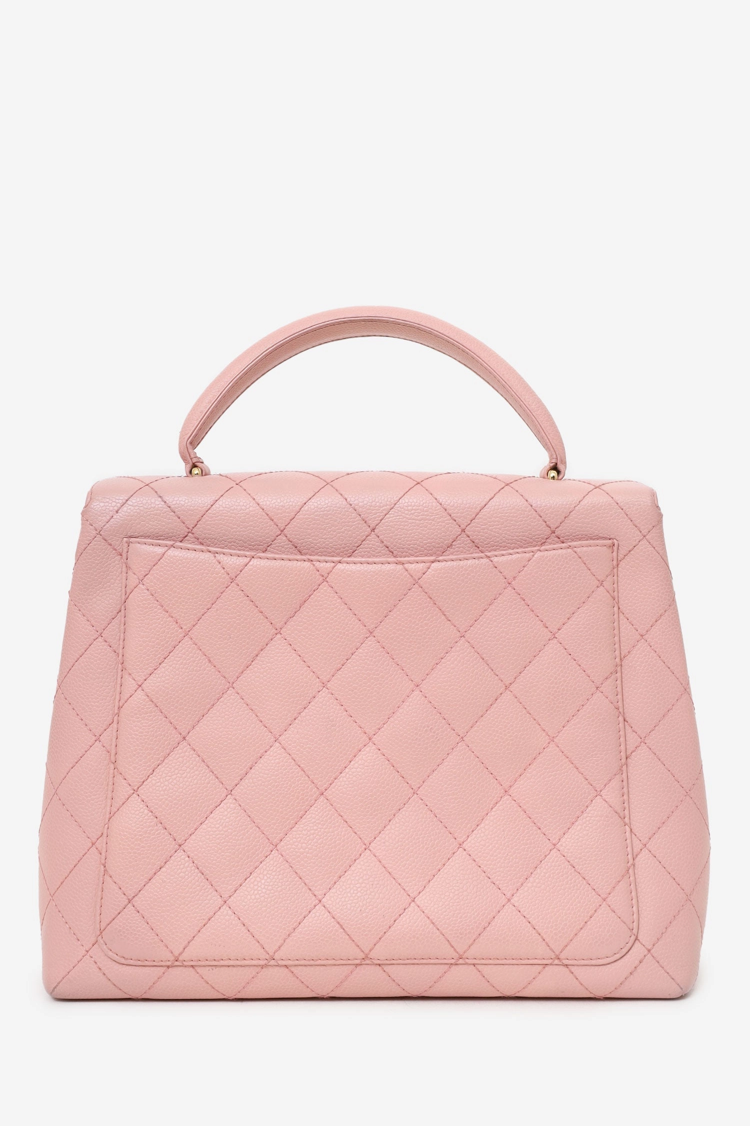 Chanel 2003-04 Pink Caviar Leather Kelly Top Handle Bag