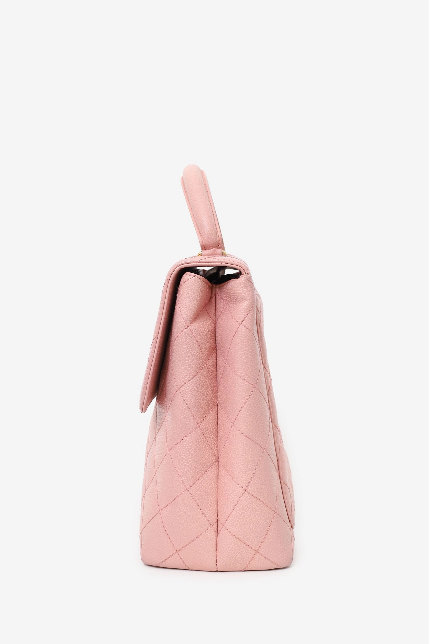 Chanel 2003-04 Pink Caviar Leather Kelly Top Handle Bag